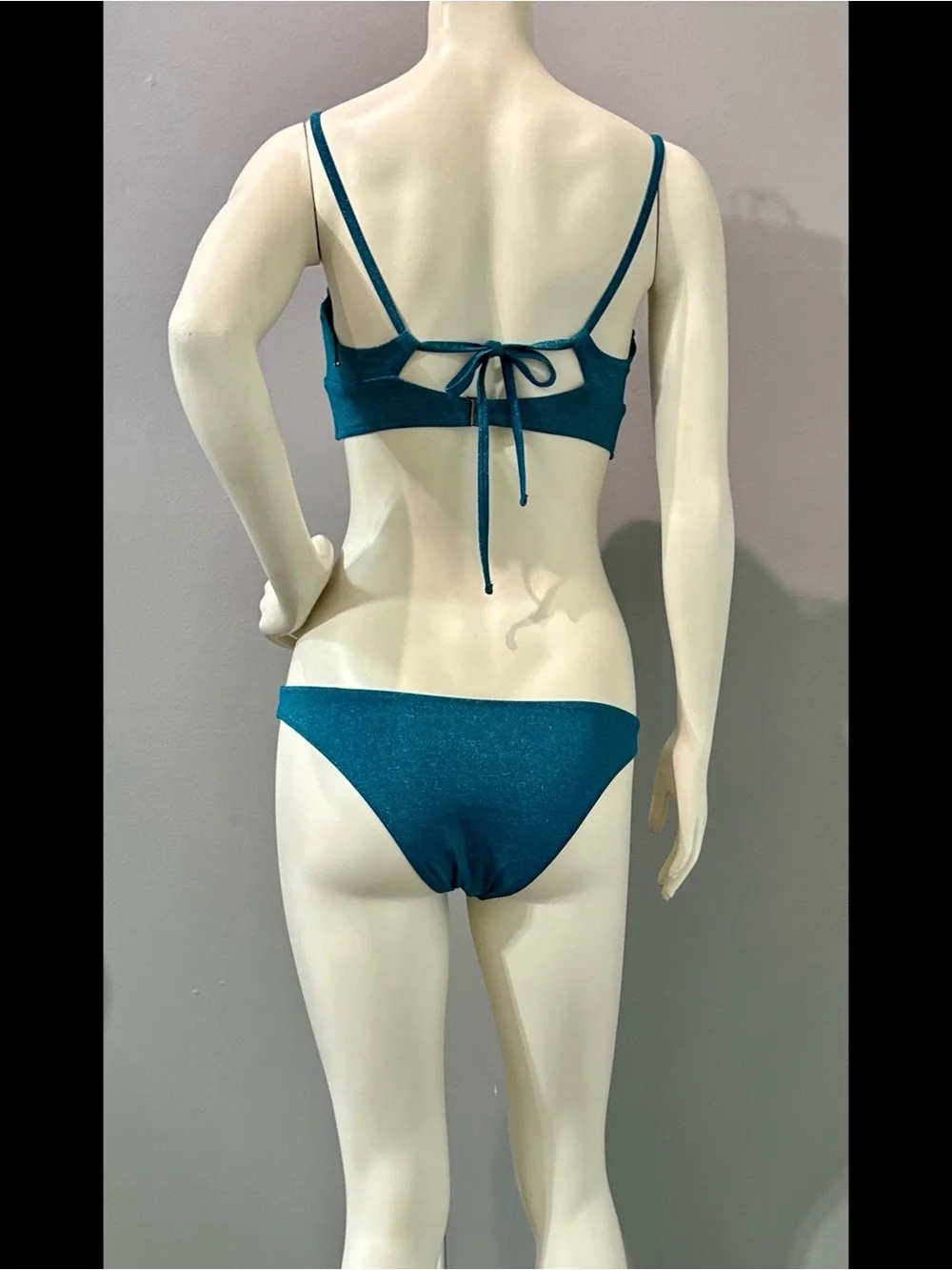 Teal Knot Front Bikini Set - Women Swim